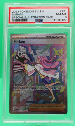PSA 8 Miriam Special Illustration Rare 251 2023 Pokemon Scarlet & Violet - Image 1