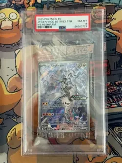 SEALED Pokemon Enhanced Booster Box Topper N's Reshiram #167/159 - PSA 8 - Image 1