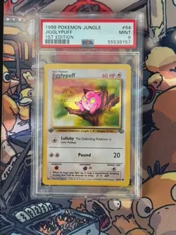 Pokemon Jigglypuff Jungle 1st Edition #54 PSA 9 Mint - Image 1