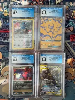 Pokemon CGC 8.5 Lot Black Star Promos Tag Team GX Lucario Lunala Melmetal - Image 1