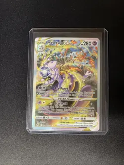 Pokemon 2023 SWSH Crown Zenith Galarian Gallery Mewtwo v Star #GG44 - Image 1
