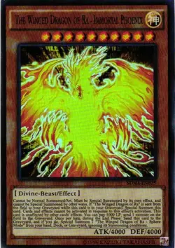 WINGED DRAGON OF RA PHOENIX HOLO YuGiOh YU GI OH Custom Anime Collectible Card - Image 1