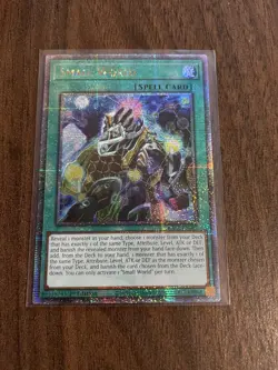 Yugioh Small World RA01-EN067 Quarter Century Secret Rare 1st Ed NM - Image 1