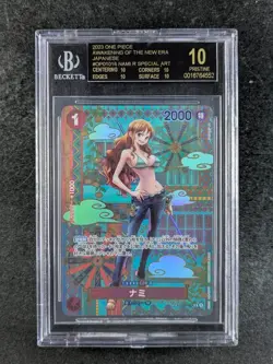 2023 One Piece NAMI OP01-016 Special Art Rare Japanese BGS 10 Black Label - Image 1