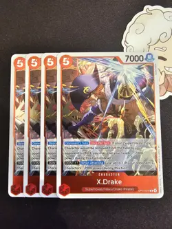 4x OP14-016 X Drake R Playset -One Piece TCG- The Azure Sea's Seven English - Image 1