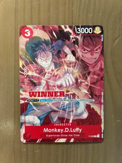 Monkey D Luffy Winner Pack Vol 1 P-006 One Piece Card TCG Tournament Promo⚓ - Image 1