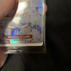 One Piece Monkey.D.Luffy College Basketball Rutgers Card & Poster 1/23 In Hand - Image 2