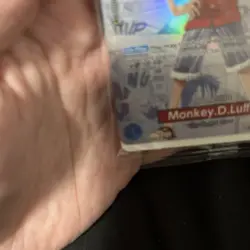 One Piece Monkey.D.Luffy College Basketball Rutgers Card & Poster 1/23 In Hand - Image 3