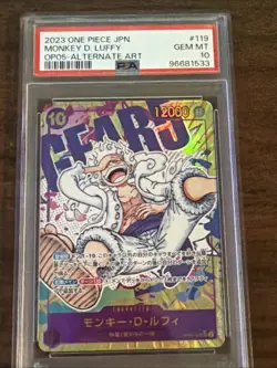 PSA 10 Monkey D Luffy Gear 5 OP05-119 Japanese Alt Art - Image 1