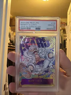 PSA 10 Monkey D Luffy Gear 5 OP05-119 Japanese Alt Art - Image 3