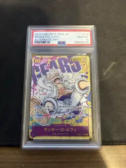 PSA 10 Monkey D Luffy Gear 5 OP05-119 Japanese Alt Art - Image 1