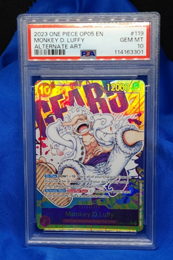 2023 One Piece CCG - Monkey D. Luffy OP05-119 SEC Alt Art Foil - PSA 10 Gear 5 - Image 1
