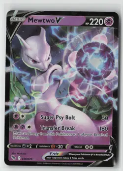 Mewtwo V 030/078 - Pokemon GO Pokemon Card NM - Image 1