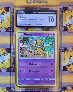 Pokemon Hypno 012/034 Holo Rare CLB Trading Card Game Classic CGC 10 Gem Mint - Image 1