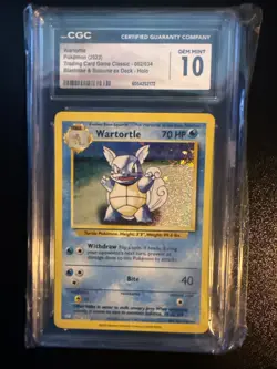 CGC 10 Wartortle 002/034 CLB Trading Card Game Classic Holo Pokemon TCG card - Image 1