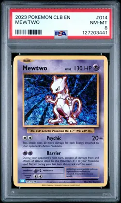 2023 POKEMON CLB-TRADING CARD GAME CLASSIC #014 MEWTWO PSA 8 - Image 1