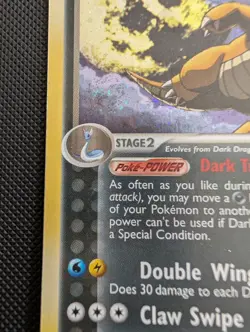 READ Dark Dragonite 15/109 Holo Ex Team Rocket Returns Pokemon TCG 2004 Swirl - Image 5