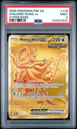 2025 POKEMON PRE EN-PRISMATIC EVOLUTIONS HYPER RARE #178 WALKING WAKE EX PSA 9 - Image 1