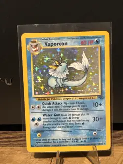 Vaporeon Holo 12/64 Jungle Set Pokemon Card WOTC Vintage Rare LP - Image 1