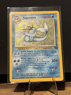 Vaporeon Holo 12/64 Jungle Set Pokemon Card WOTC Vintage Rare LP - Image 2