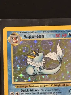 Vaporeon Holo 12/64 Jungle Set Pokemon Card WOTC Vintage Rare LP - Image 3