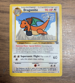 Pokemon Card Dragonite #5 First Movie Stamped Black Star Promo WOTC English LP - Image 1