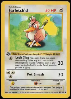 Farfetch'd [1st Edition] #27 Base Set Pokemon Card - Image 1