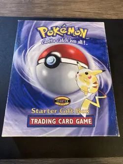 Pokemon Starter Gift Box Trading Card Game 1999 Empty BOX ONLY & Mat & More - Image 1