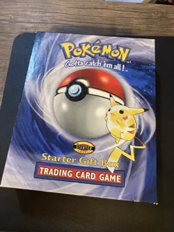 Pokemon Starter Gift Box Trading Card Game 1999 Empty BOX ONLY & Mat & More - Image 3