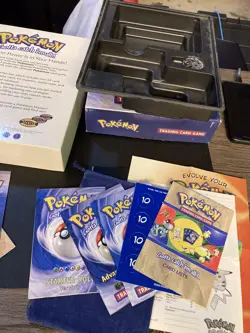 Pokemon Starter Gift Box Trading Card Game 1999 Empty BOX ONLY & Mat & More - Image 4