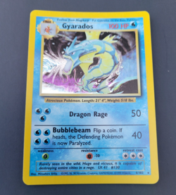 Pokemon TCG Gyarados Holo Rare Card 006/102 Base Set 1999 Unlimited - Image 1