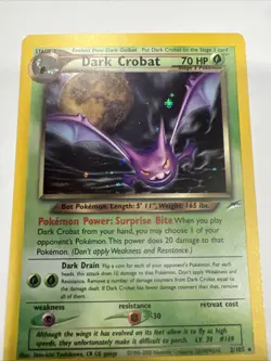 Dark Crobat Holo Card 3/105 Neo Destiny Pokemon Card 2000 - Image 2