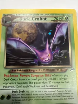 Dark Crobat Holo Card 3/105 Neo Destiny Pokemon Card 2000 - Image 3