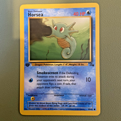 1st Edition Horsea 49/62 Fossil Set - Common Pokemon Card - LP/NM - Image 1