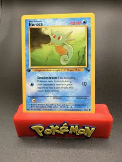 Horsea 49/62 1st Edition Fossil Common Pokemon TCG Card Nintendo NM/MT Vintage - Image 1