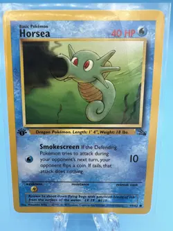Pokemon Card Horsea Fossil 49/62 1st Edition Common WOTC Vintage NM (2) - Image 1