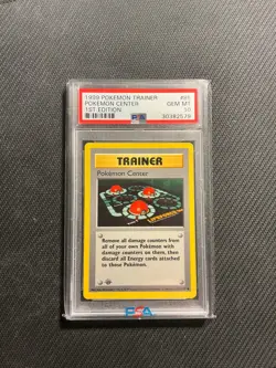 PSA 10 Pokemon Center Pokemon Card 1st Edition Base Shadowless - Image 1