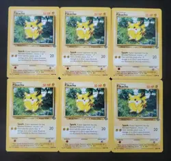 Pokemon Pikachu 60/64 Jungle Unlimited 6 Card Lot - Image 1