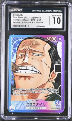 One Piece Japanese Romance Dawn Crocodile Alt Art Leader Card OP01062 C G2U - Image 1