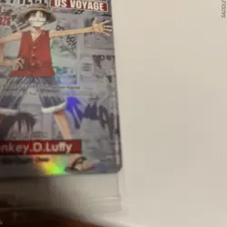 One Piece Monkey D. Luffy US College Basketball Card Rutgers In Hand Ships now - Image 2
