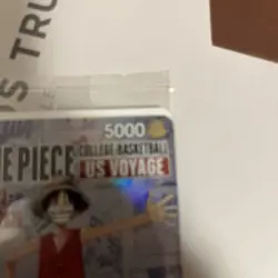One Piece Monkey D. Luffy US College Basketball Card Rutgers In Hand Ships now - Image 5