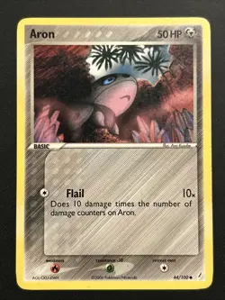 Pokemon TCG Aron EX Crystal Guardians 44/100 Regular Common Card LP/NM - Image 1