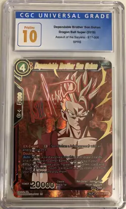 Dependable Brother Son Gohan SPR Dragon Ball Super Card BT7-006 CGC 10 Pristine - Image 1