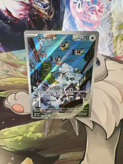 Pokemon TCG Chatot Card 181/162 SV05: Temporal Forces NM Illustration Rare - Image 1