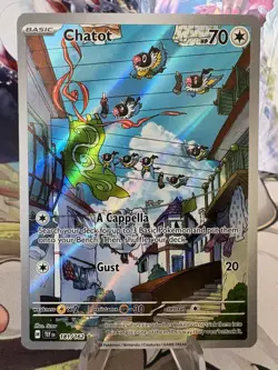Pokemon TCG Chatot Card 181/162 SV05: Temporal Forces NM Illustration Rare - Image 2