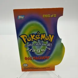 2000 TOPPS POKEMON DIE CUT CARD #68 EV012 OF 12 "MACHAMP" - Image 3