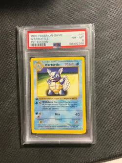 PSA 8 Wartortle Pokemon Card 1st Edition Base Shadowless - Image 1