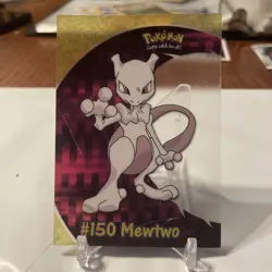 Mewtwo Topps Chrome Pokemon TV Animation Edition Clear Chase Cards #PC5 2000 r7d - Image 1