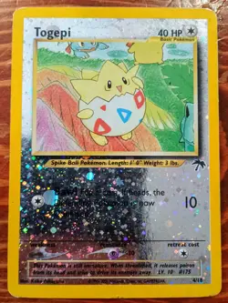 2001 Togepi Southern Islands 4/18 Rare Reverse Holo Holographic Pokemon Card - Image 1