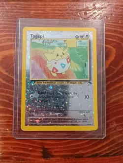 2001 Togepi Southern Islands 4/18 Rare Reverse Holo Holographic Pokemon Card - Image 4